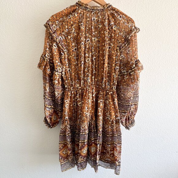 Ulla Johnson Erisa Mini Dress Ochre gold Size 2 - Picture 10 of 14